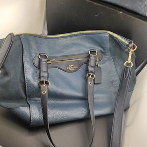 Coach Cross Body with keychain/Blue